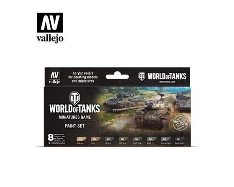 Vallejo Paints 17Ml World Of Tanks Paint Set 8 Colors