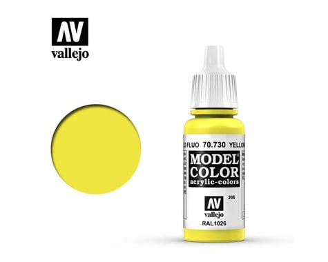 Vallejo Paints 17ML FLUORESCENT YELLOW MODEL COLOR