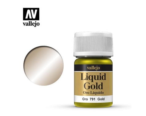 Vallejo Paints 35Ml Metallic Liquid Gold Model Color