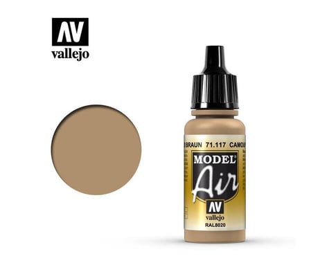Vallejo Paints 17ML CAMOUFLAGE BROWN MODEL AIR