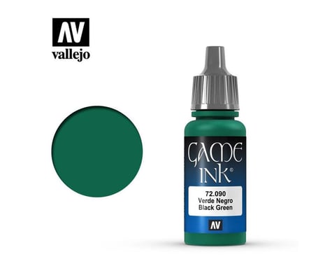 Vallejo Paints 17ML BLACK GREEN INK GAME COLOR