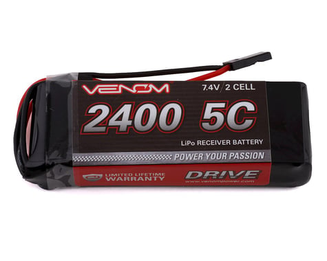 Venom Power 5C 2S LiPo Receiver/Transmitter Flat Battery (7.4V/2400mAh)