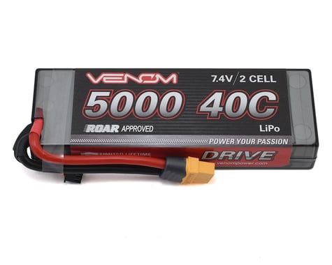 Venom Power 2S 40C Hard Case LiPo Battery w/UNI 2.0 (7.4V/5000mAh)