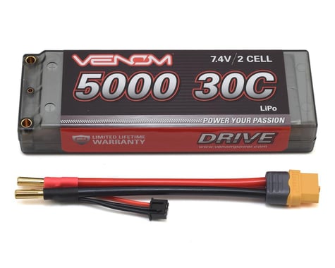 Venom Power 2S 30C Hard Case LiPo Battery w/UNI 2.0 Connector (7.4V/5000mAh)