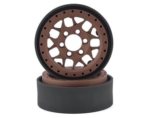Vanquish Products KMC XD127 Bully 1.9" Beadlock Crawler Wheels (Bronze)