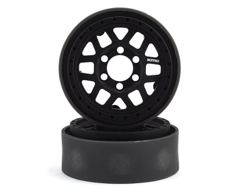 Vanquish Products KMC XD229 Machete V2 1.9" Beadlock Crawler Wheels (Black) (2)