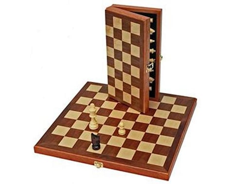Wood Expressions  Wood Folding Chess Set 11"