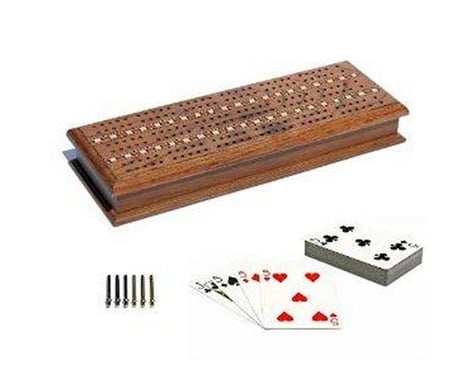 Wood Expressions  3 Track Stained Oak Cribbage Boa