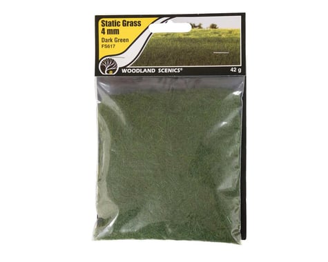 Woodland Scenics Static Grass, Dark Green 4mm