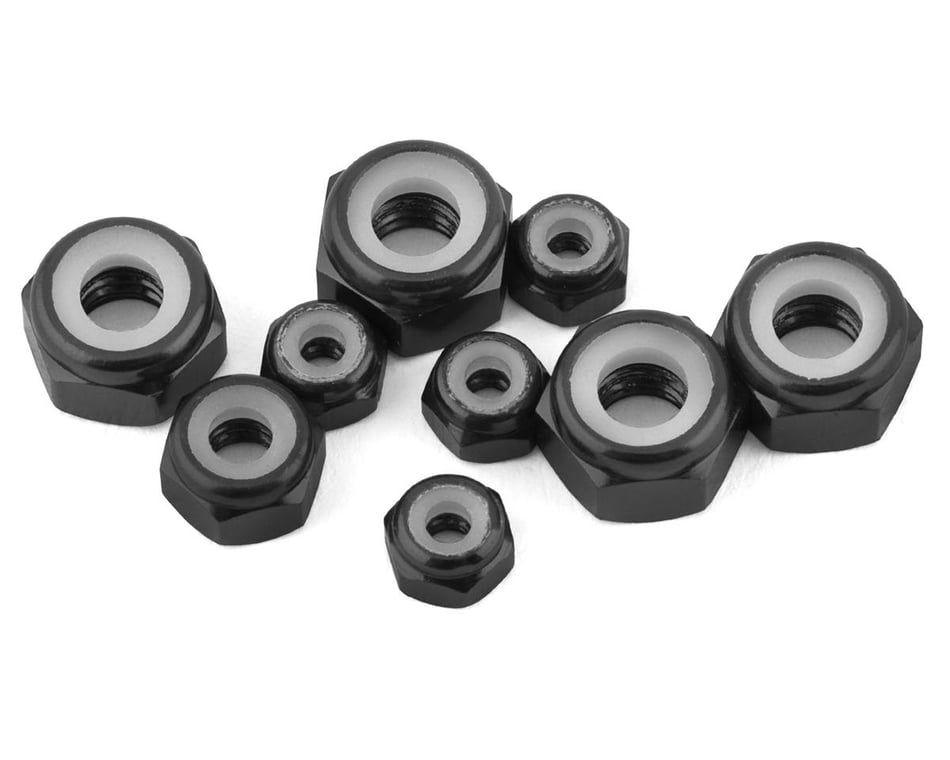 175RC Losi Mini JRX2 Aluminum Nut Kit (Black) (9) [175-18370] - HobbyTown