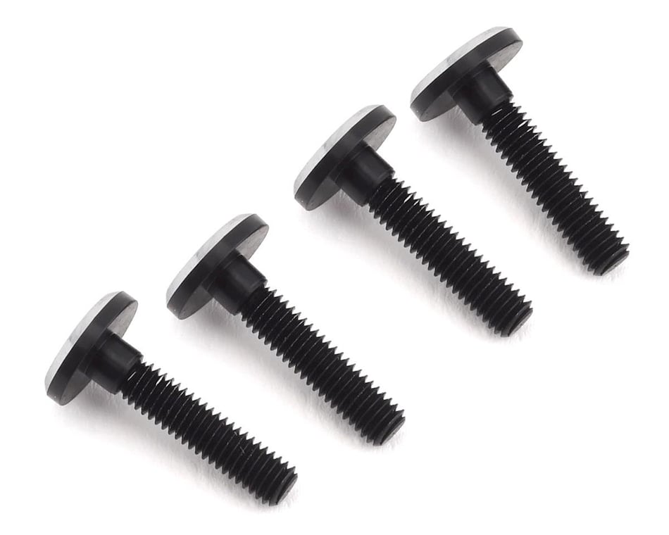 1UP Racing 3x12mm Aluminum Servo Mounting Screws w/3mm Neck (Black) (4)