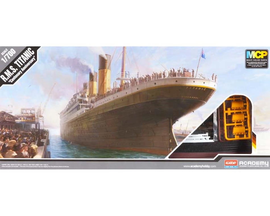 thumbnail image 2 of Academy 1/700 Scale R.M.S. Titanic Centenary Edition Model Ship Building Kit 2 of 14