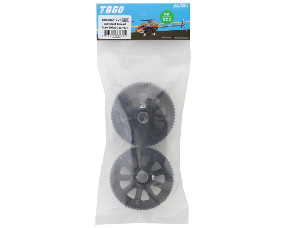 Align TB60 Slant Thread Main Drive Gear Set (62T) [AGNHB60G001XX