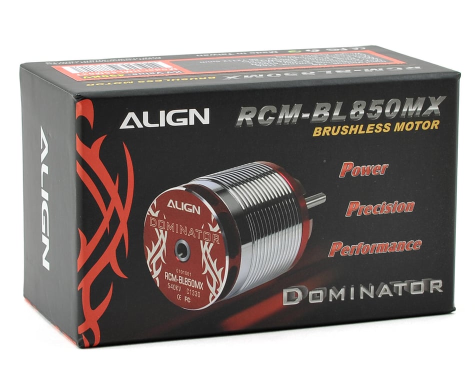 Align 850MX Dominator Brushless Motor (490KV) (Red)