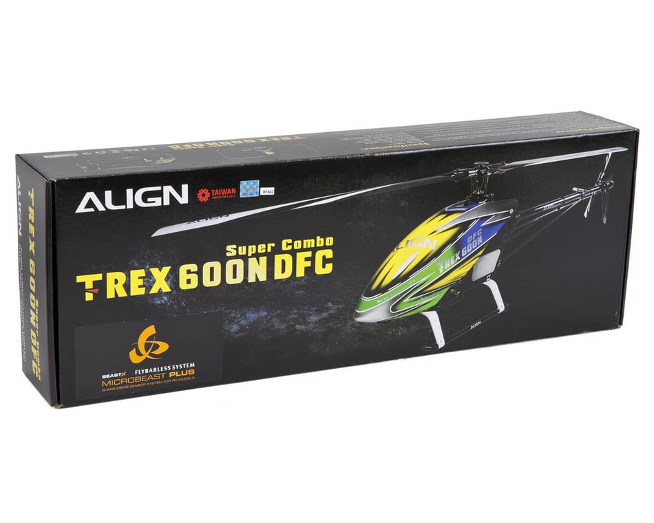 Align T-REX 600N Nitro DFC Super Combo Helicopter Kit w/4 Servos, BeastX  PLUS & Carbon Blades