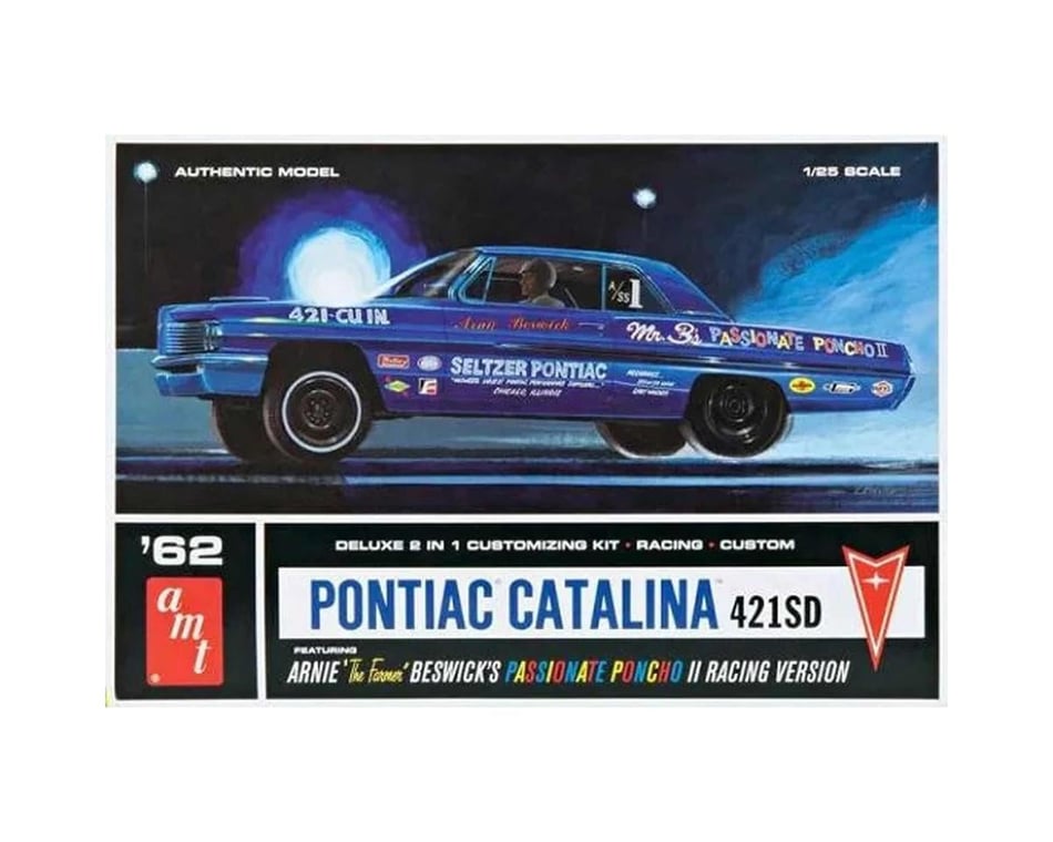 AMT 1/25 1962 ポンティアック　カタリナ AMT 1/25 1962 Pontiac Catalina Super Stock Model Kit [AMT1392