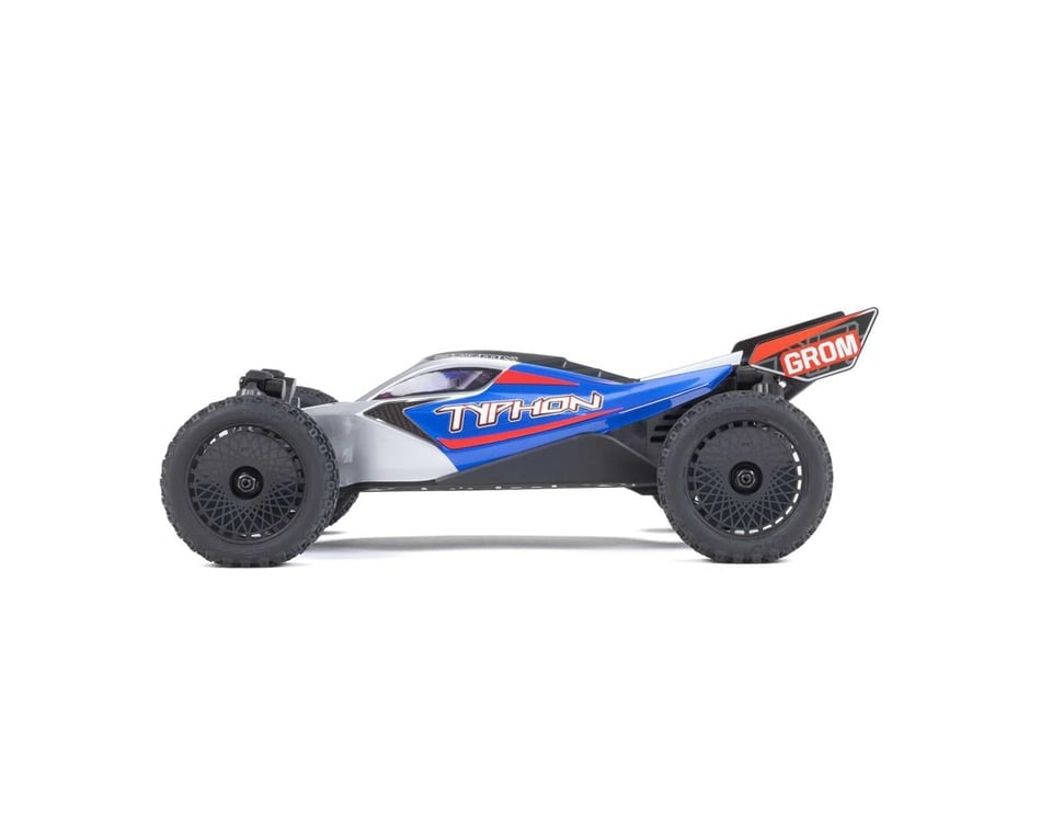 Arrma Typhon Grom MEGA 4WD 380 Brushed 1/14 Buggy RTR (Blue/Silver