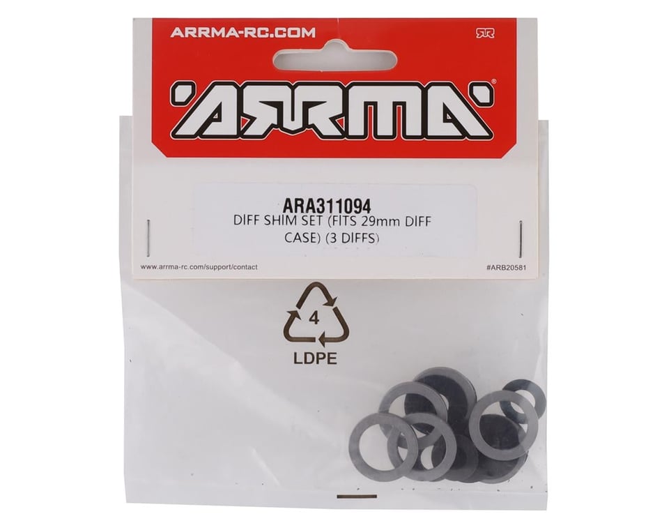 あ*様 モルトドリームパーツ Arrma Differential Shim Set (Fits 29mm Case) [ARA311094] - HobbyTown