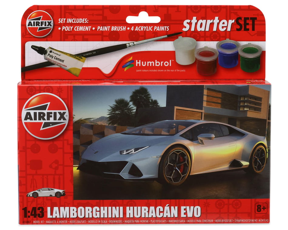 AIRFIX 1/43 Lamborghini Huracan EVO Plastic Model Starter Set