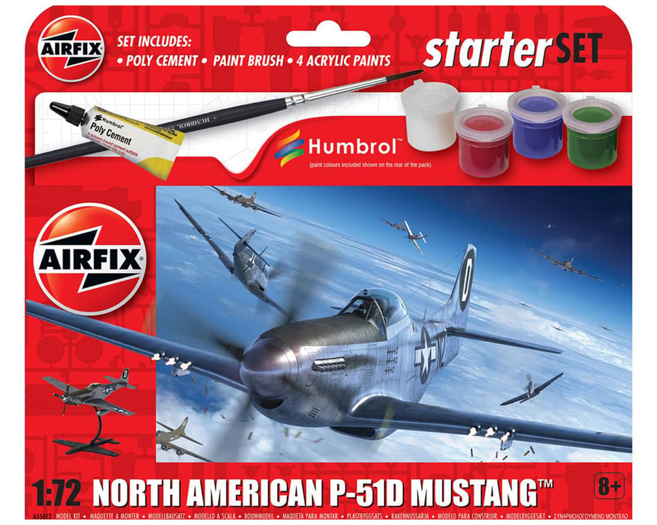 AIRFIX Starter Set - North American P-51D Mustang [ARXA55013
