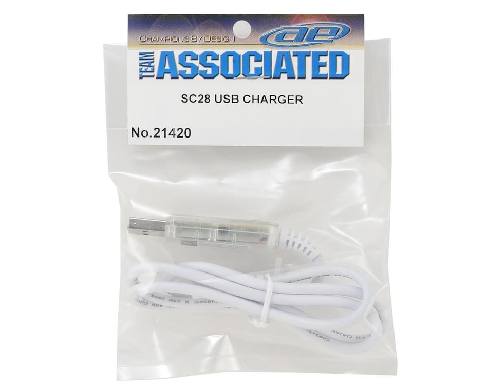 ASC21420 Team Associated SC28 USB Charger Cable