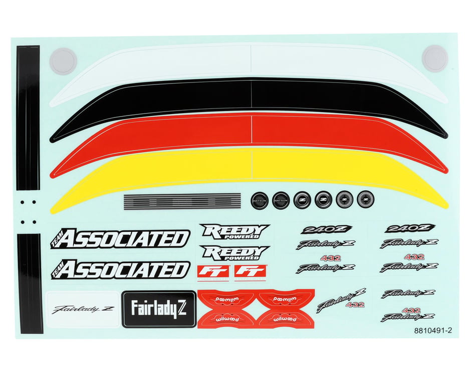 Team Associated Apex2 Sport Datsun 240Z Decal Sheet (2) [ASC31908