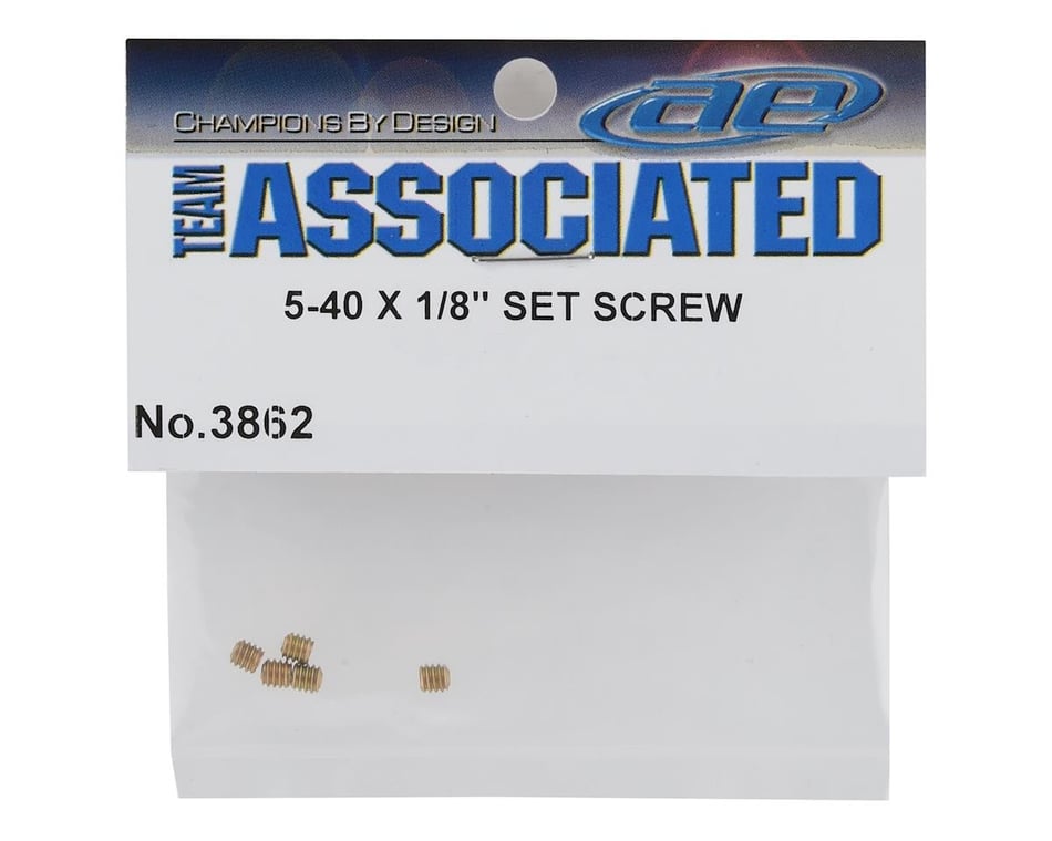 6 ASC3862 Team Associated 5/40 x 1/8" Set Screw