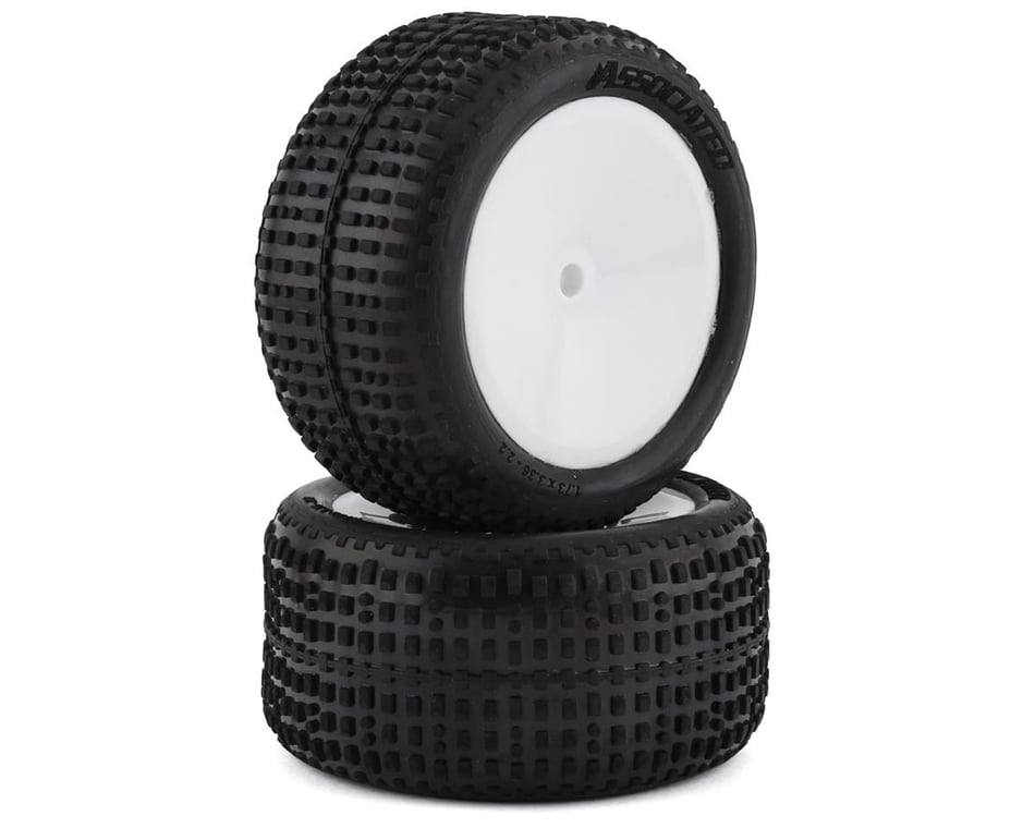Team Associated RB10 RTR Rear Pre-Mounted Tires (White) (2