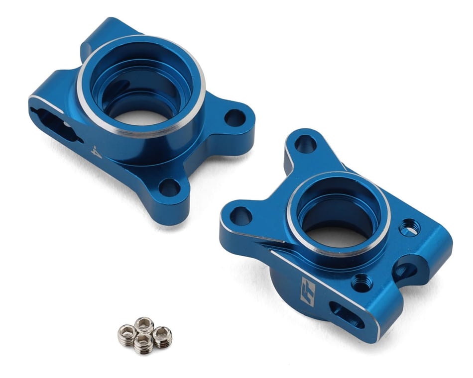 Team Associated RC10B7 Factory Team Aluminum Rear Hub Set (Blue