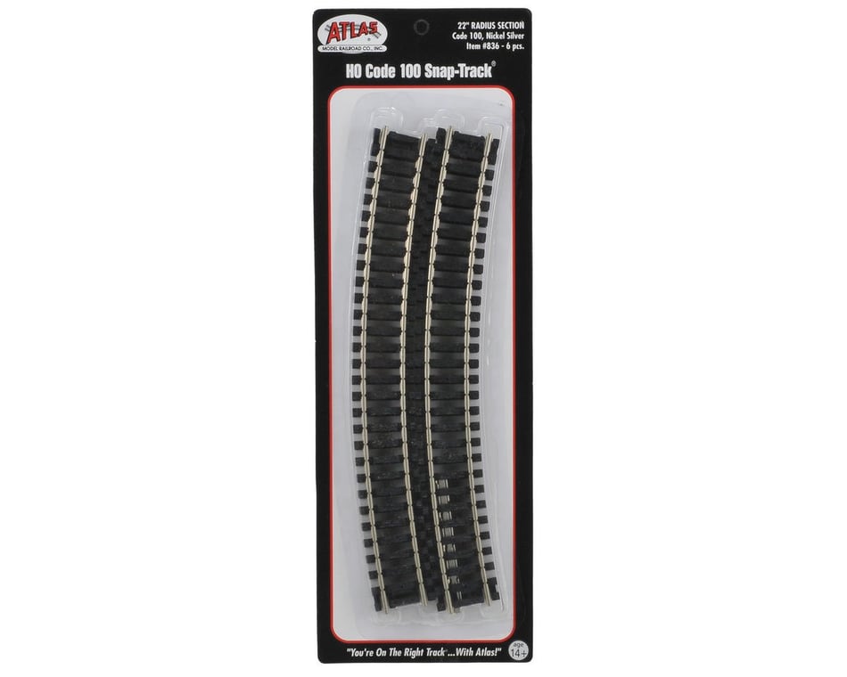 Atlas Railroad HO Scale Code 100 22 Radius Curve Track 6 ATL836 HobbyTown