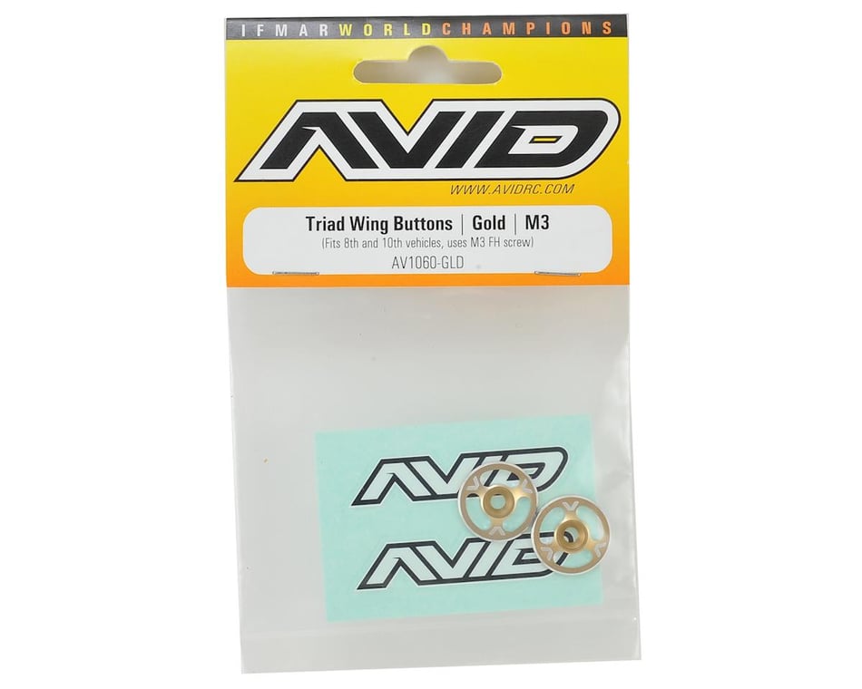 2 Gold AVD1060GLD for Triad Wing Mount Buttons AVD1060-GLD 