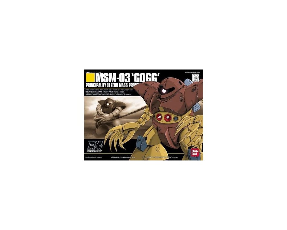 BANDAI SPIRITS MSM-03 Gogg GUNPLA HGUC 1/144 Modellino in Plastica da Costruire, Realistico, Multicolore, Robotico, Teen, Adult, Non Foldable