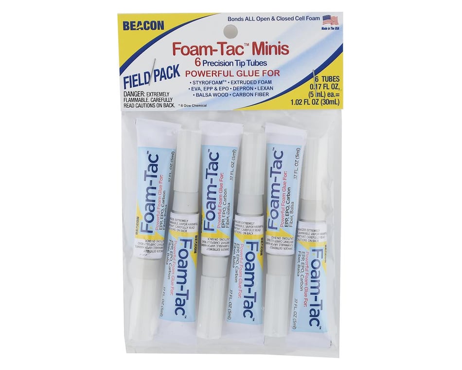Mini- Adhesive Clear 6 Tubes Beacon Adhesives Foam-Tac 