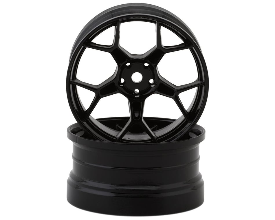 DS Racing Feathery 5Y Drift Wheels High Gloss 2K Black 2 8mm Offset DSC DF 5Y2 8B HG HobbyTown