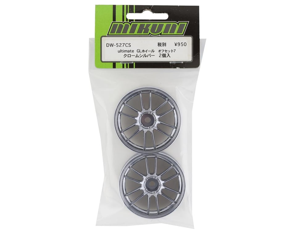 Mikuni Ultimate GL 6-Split Spoke Drift Wheels (Chrome) (2) (7mm Offset)  w/12mm Hex