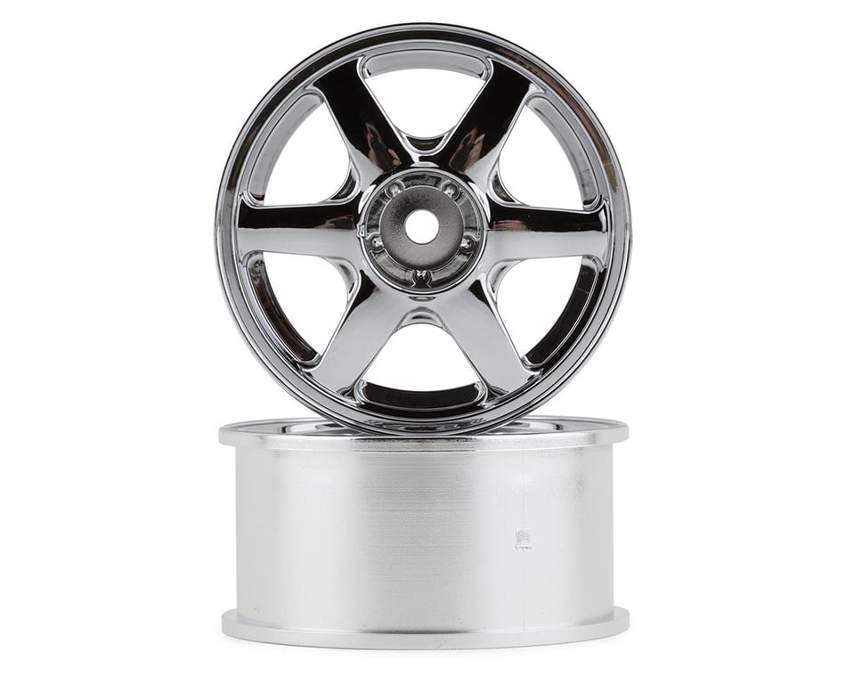 Mikuni Yokohama AVS VS6 6-Spoke Drift Wheels (Polished Silver) (2) (5mm  Offset)