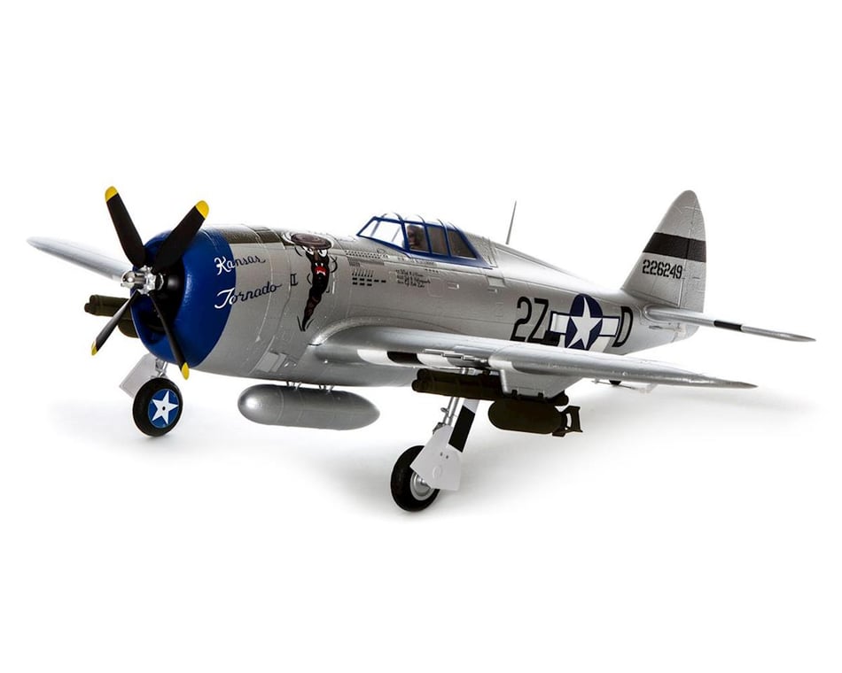 E-flite P-47 Razorback 1.2m Bind-N-Fly Basic Airplane EFL8450 Radio ...