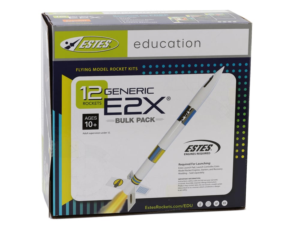 Estes Generic E2X Model Rocket Educator Bulk Pack (12) [EST1764