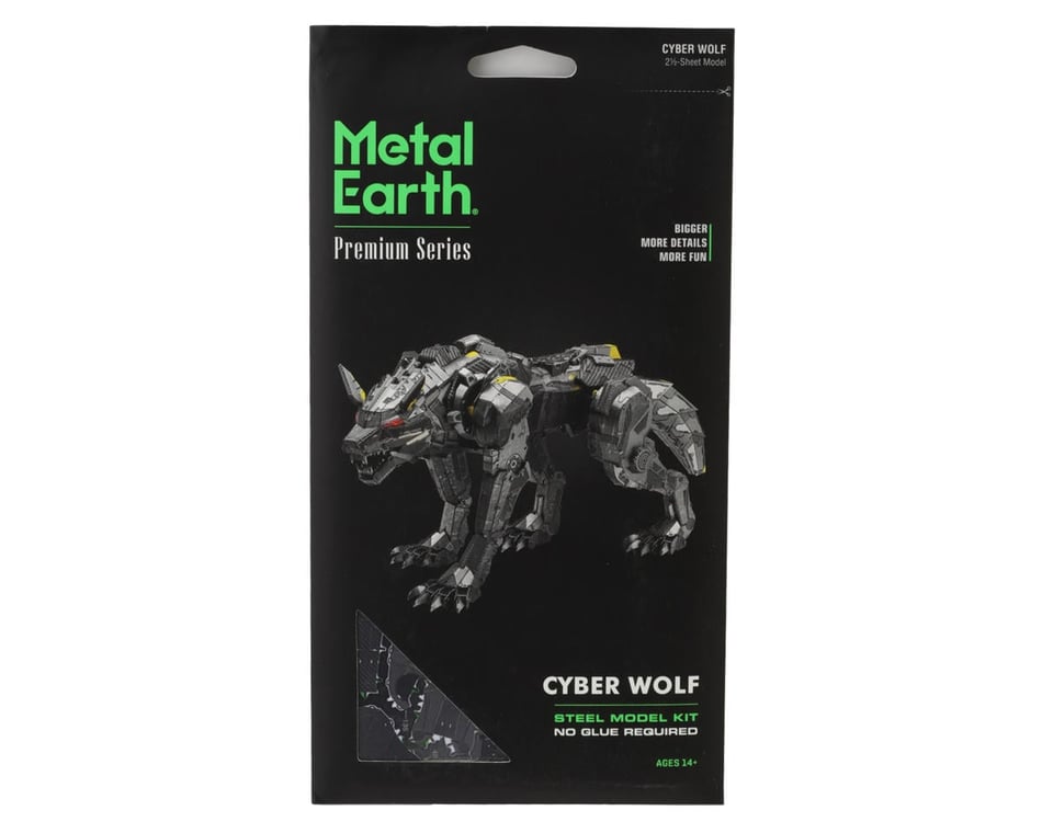 Metal Earth Serie Premium Cyber Wolf 3D Metal Model Kit