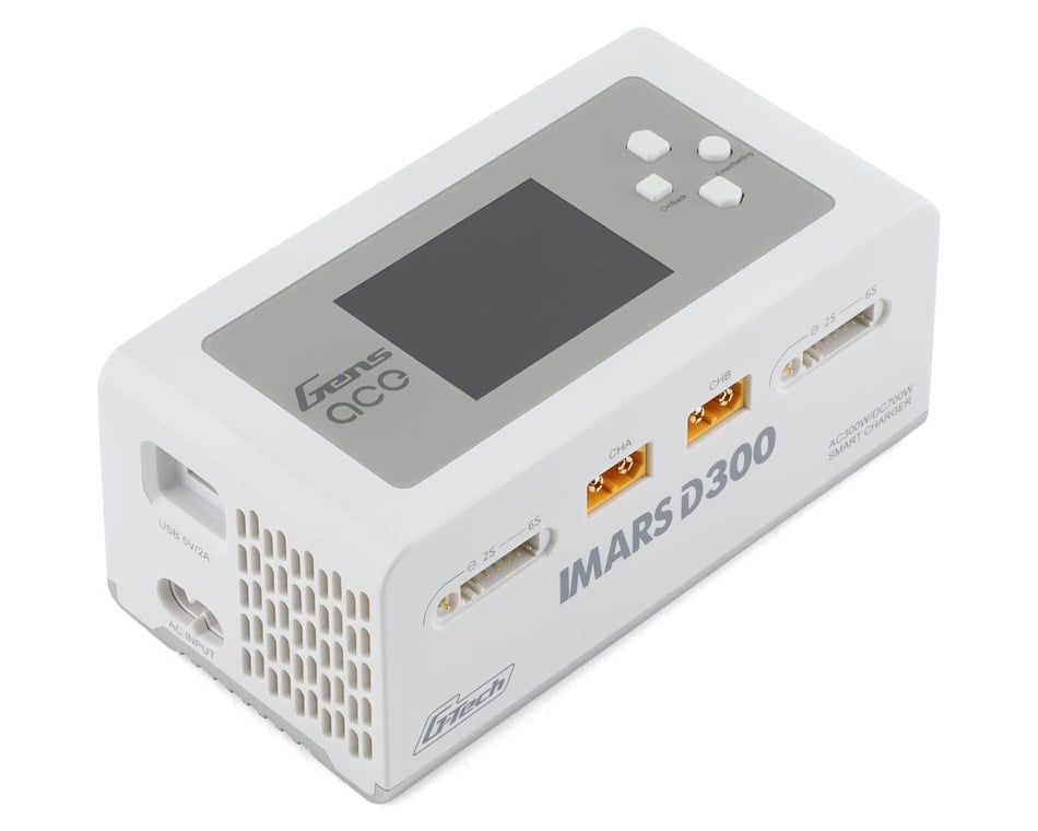 Gens Ace Imars D300 G-Tech Smart Dual AC/DC Charger (6S/16A) (White)  [GEA300WD300-UW] - HobbyTown