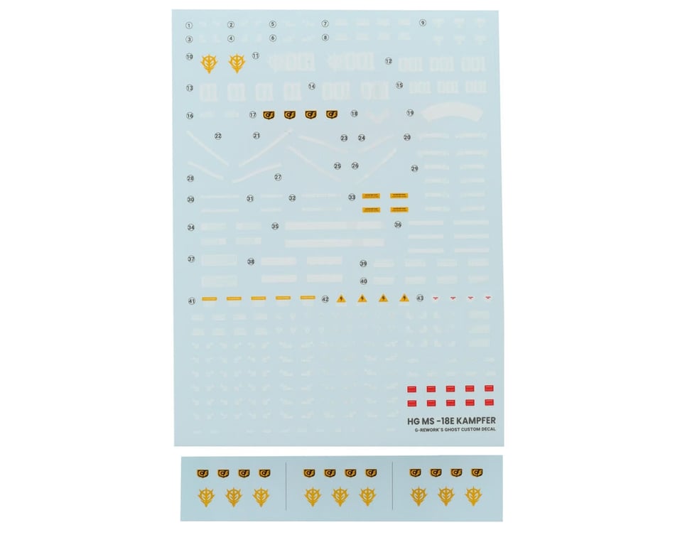 G-Rework HG MS-18E Kampfer Gundam Waterslide Decal Sheet [GPTCD