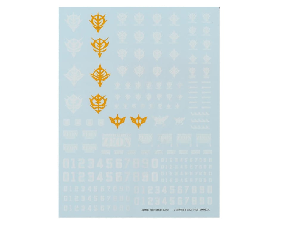G-Rework HG/MG Zeon Markings #02 Decal Sheet [GPTTM-Z-02] - HobbyTown