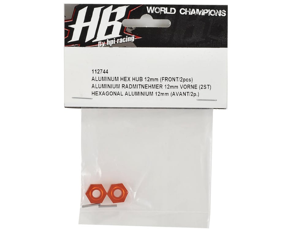 HB Racing Aluminum 12mm Front Hex Hub (2) [HBS112744] - HobbyTown