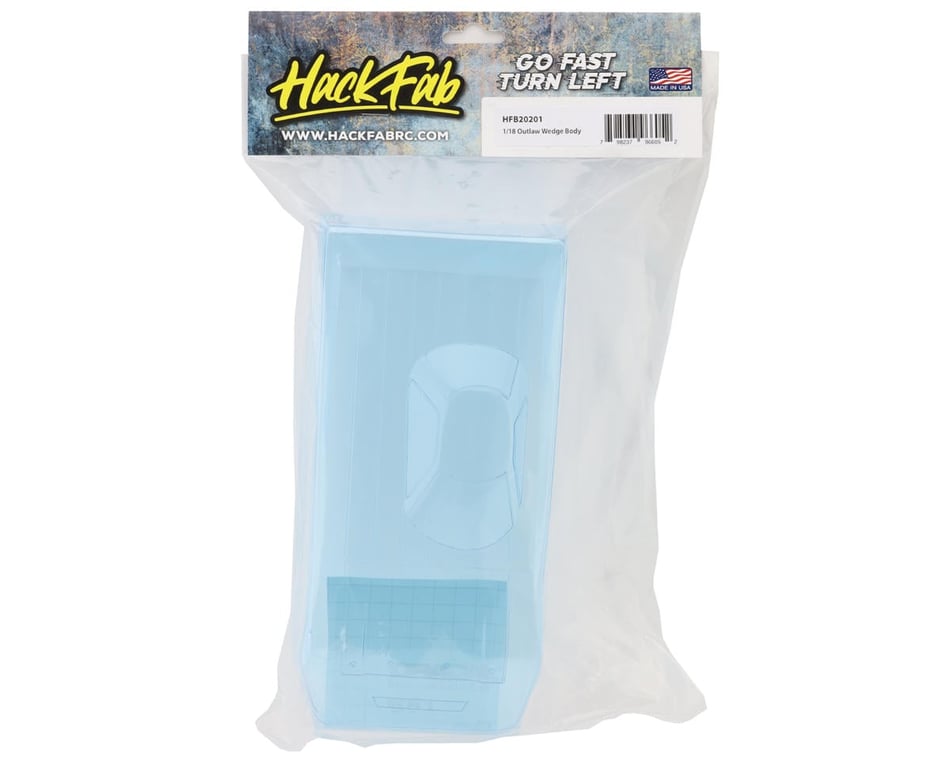 その他 bodyshape HackFab Losi Micro-B 1/18 Outlaw Wedge Late Model Body (Clear