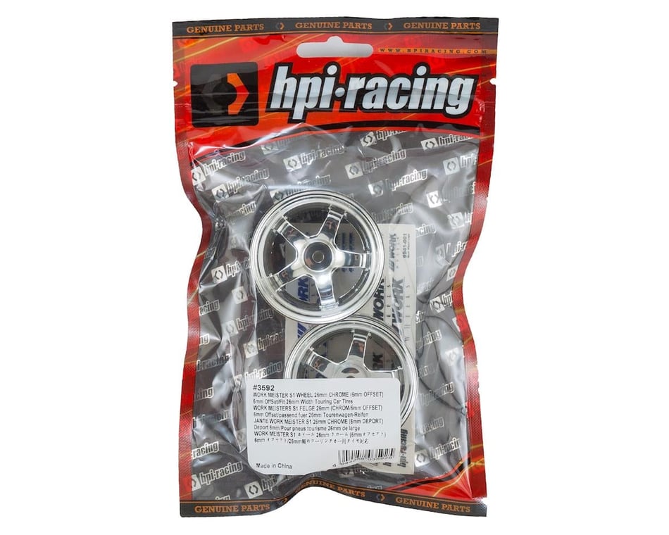 HPI Work Meister S1 26mm Wheel (Chrome) (2) (6mm Offset) [HPI3592