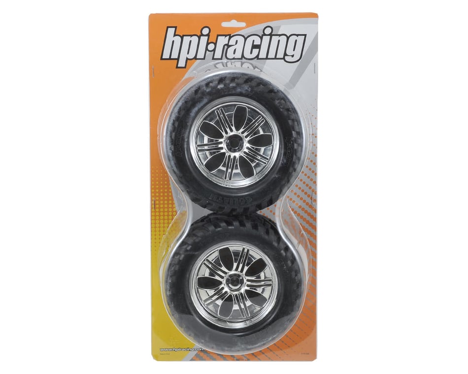 HPI Pre-Mounted Goliath Tire w/Tremor Wheel (2) (Chrome) [HPI4728