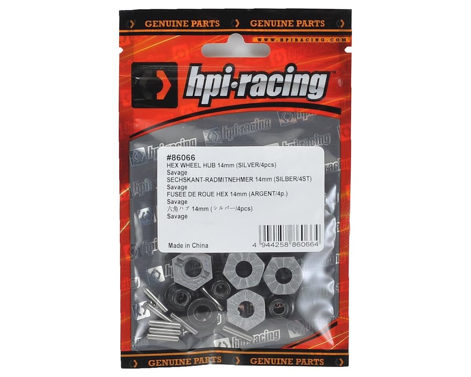 HPI Hex Wheel Hub 14mm (Silver) (4) [HPI86066] - HobbyTown
