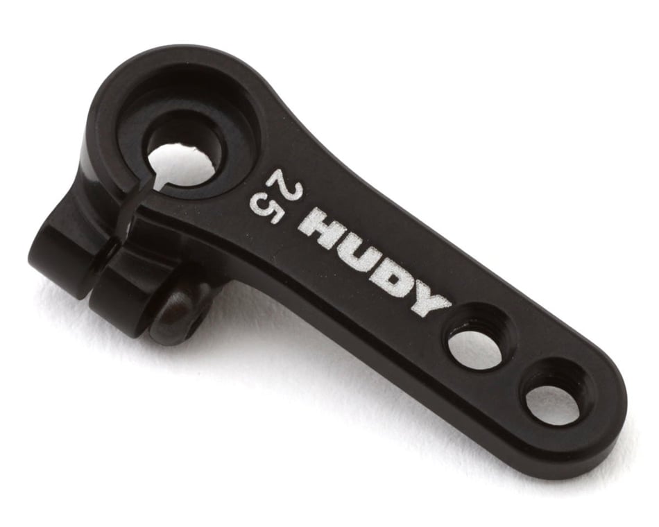 Hudy Aluminum Offset 2 Hole Clamp Servo Horn (Black) (25T-Futaba/Savox/Protek)  [HUD293413] - HobbyTown