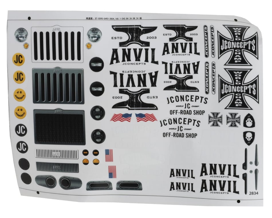 JConcepts Anvil 1/10 Rock Crawler Pre-Trimmed Body (Clear) (12.3