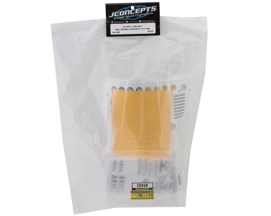 JConcepts Anvil 1/10 Rock Crawler Pre-Trimmed Body (Clear) (12.3